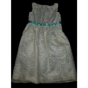 * SOPHIA YOUNG DESIGN LIMITED White Lined Floral Lace Sleeveless Dress Size 4